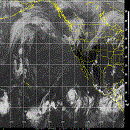 Инфракрасный снимок Тихого океана (восток)