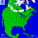 Снежный покров в Северной Америке