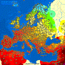 Максимальная температура воздуха в Европе