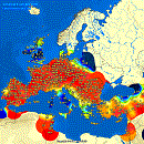 Часы солнечного сияния в Европе